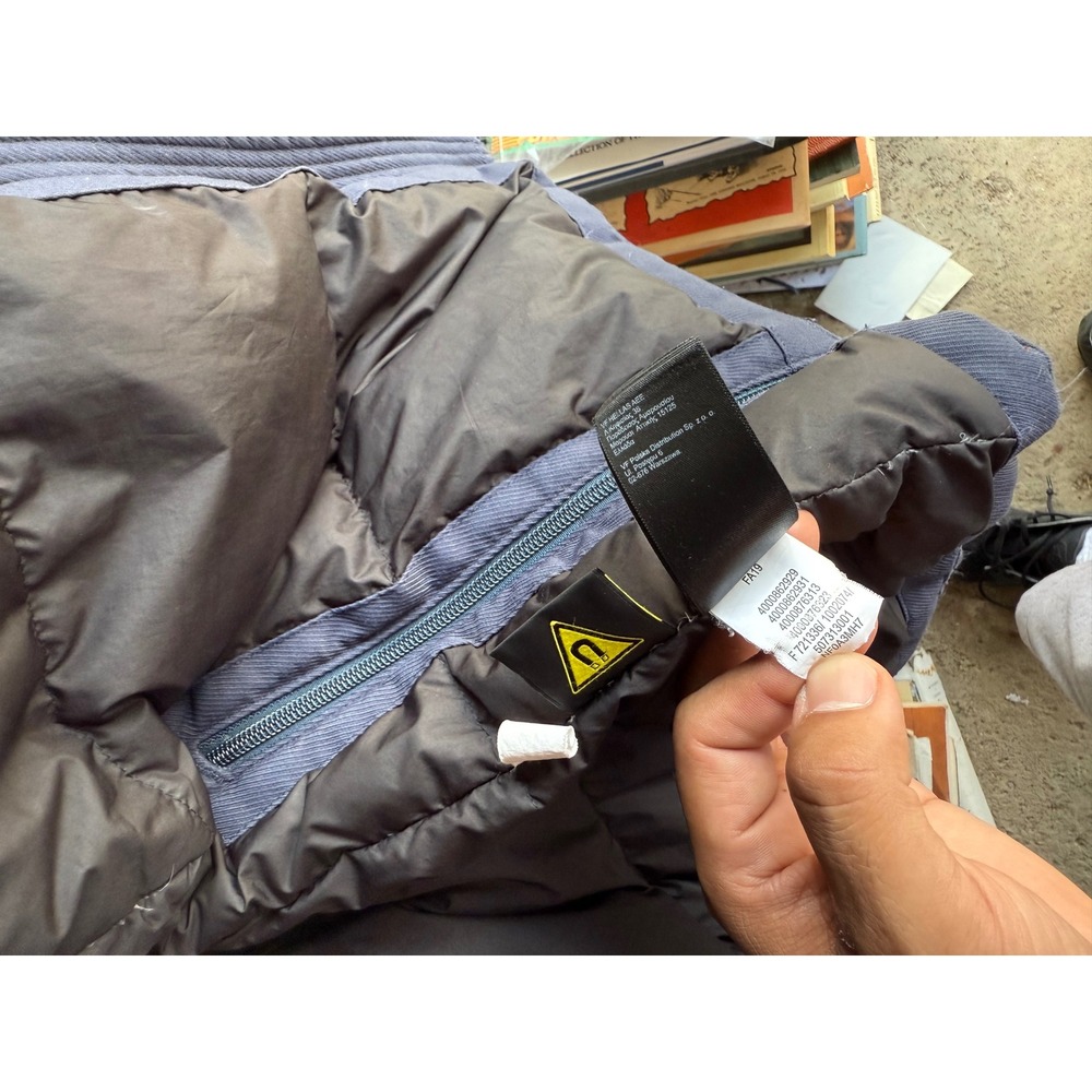 The North Face Gore-Tex 550 Down Parka Navy Blue Faux Fur Hood Jacket Womens M - Picture 8 of 8